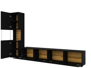 Elevate Your Entertainment Area: Ava 09 TV Unit for 75" TVs in Sleek Black - Organise & Style Your Living Room with Class