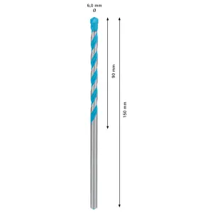 Bosch Straight Multi-purpose Drill bit (Dia)6mm (L)150mm