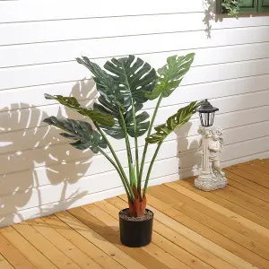 85cm Artificial Tropical Monstera Tree Faux Plant in Pot