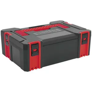 Versatile 445x310x150mm Stackable Tool Box - Portable Red ABS Storage Solution