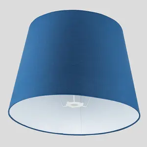 ValueLights Aspen Modern Tapered Table Floor Lamp Light Shade with Blue Fabric Finish