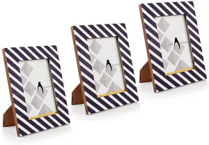 Penguin Home Photo Frame Striped Design