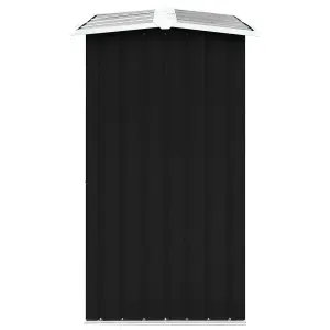 Log Storage Shed Galvanised Steel 172x91x154 cm Anthracite