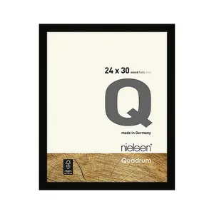 nielsen Quadrum 24 x 30cm Black Wooden Picture Frame