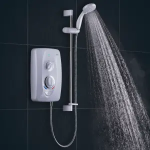 Mira Sprint Gloss White Manual Electric Shower, 8.5kW