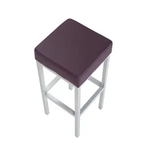 Cordish Upholstered Counter Stool with Metal Frame Purple