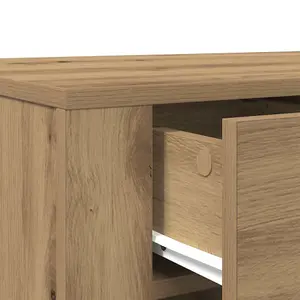 Berkfield Desk Artisan Oak 100x49x75 cm Engineered Wood