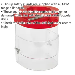 Drill Press Safety Guard - 75mm Collar - Pillar Drill Protective Guard