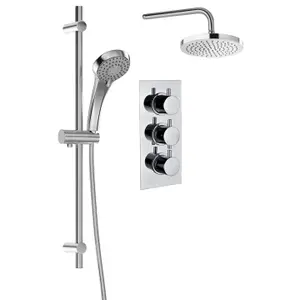 Venus Double Outlet Valve with Round Shower Head & Slide Rail Kit