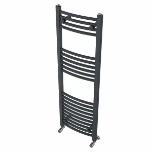 Rinse Modern Bathroom Heated Towel Rail Ladder Radiator 1200x400mm Curved for Bathroom Kitchen Anthracite