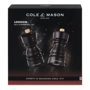 Cole & Mason London Chocolate Wood Salt & Pepper Mill Set 130mm