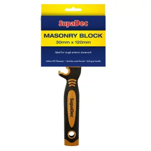 SupaDec Masonry Paint Brush Black/Yellow (27mm x 120mm x 30mm)