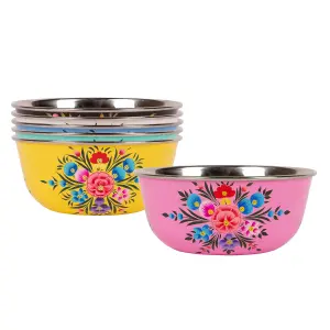 BillyCan - Picnic Bowl Set - 16.5cm  - Multicolour Pansy - 6pc