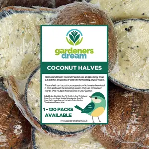 Suet Filled Coconut Halves Wild Bird Food (5 Pack)