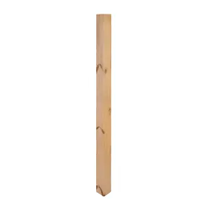 Cambridge Square Pine Newel Post (H) 1500mm (W) 90mm (D) 90mm