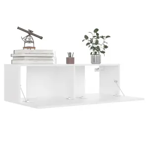 vidaXL TV Cabinet White 100x30x30 cm Engineered Wood