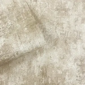 Muriva Cove Industrial Cream Textured Concrete Wall Wallpaper 207501