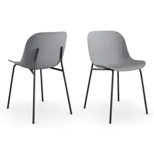 Shivers Dining Chair (Set of 2) Grey/Black