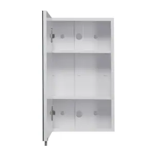 Croydex Dawley White Single Bathroom Wall cabinet With Mirrored door (H)690mm (W)400mm