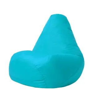 Veeva Kids High Back Bean Bag Aqua Blue Indoor Outdoor Childrens Bean Bags