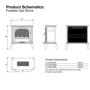 Focal Point Leirvik Flueless White Gas Stove FPFBQ594