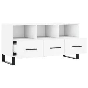 Berkfield TV Cabinet White 102x36x50 cm Engineered Wood