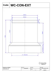 McAlpine WC-CON-EXT Straight Telescopic WC Socket Extension