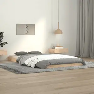 Bed Frame Solid Wood Brown / European Double (140 x 200cm)