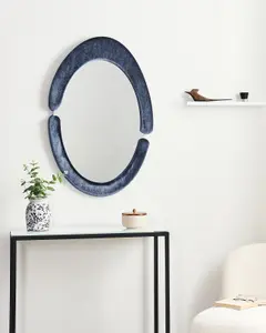 Wall Mirror MASSAY Velvet Dark Blue