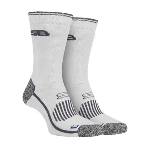 Storm Bloc - 2 Pairs Heavy Duty Reinforced Cotton Work Socks 9-12 A White