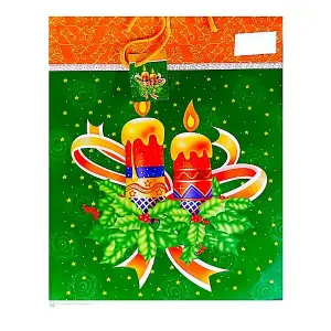 Merry Christmas Candle Gift Bag Multicoloured (One Size)