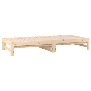 Berkfield Pull-out Day Bed 2x(90x190) cm Solid Wood Pine