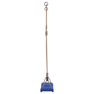 Berkfield Outdoor Swing Seat for Kids Single with Adjustable Rope Blue