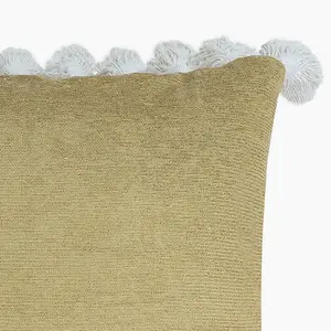 Ziya Cushion - Chenille/Cotton - L50 x W50 x H1 cm - Mustard