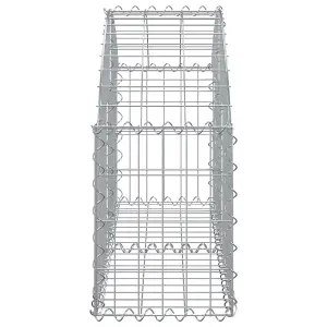 Berkfield Arched Gabion Basket 100x30x40/60 cm Galvanised Iron