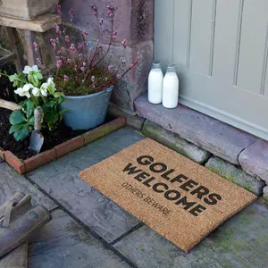 Golfers Welcome Others Beware Doormat (60 x 40cm)