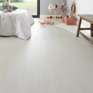 Folk White Oak Wood effect Textured Click vinyl Click flooring, 2.24m²