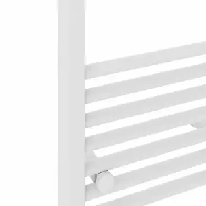 Rinse Modern Bathroom Heated Towel Rail Ladder Radiator 800x400mm Straight for Bathroom Kitchen White