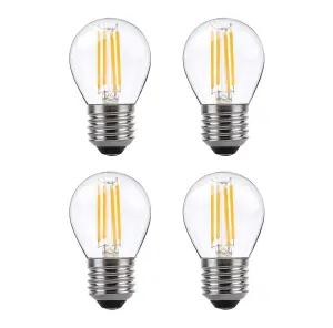 80w Equivalent LED Filament Light Bulb G45 Golf Ball E27 Screw 5.9w LED - Warm White