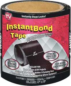 Ultra-Strong Waterproof Black PVC Repair Tape for Patching, Bonding & Sealing Guttering, Pipes & Water Leaks