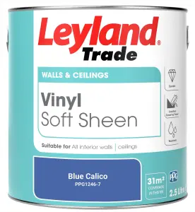 Leyland Trade Vinyl Soft Sheen Walls & Ceilings Emulsion Paint Blue Calico (PPG1246-7) - 2.5L