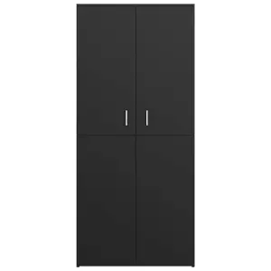 Shoe Cabinet Black 80x39x178 cm Engineered Wood