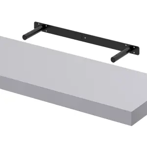 GoodHome Cusko Grey Rectangular Floating shelf (D)23.5cm