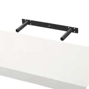 GoodHome Cusko White Rectangular Floating shelf (L)80cm x (D)23.5cm