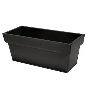 Primrose Zinc Edge Trough Outdoor Garden Planter in Pewter Large 80cm