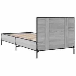 Berkfield Bed Frame without Mattress Grey Sonoma 100x200 cm