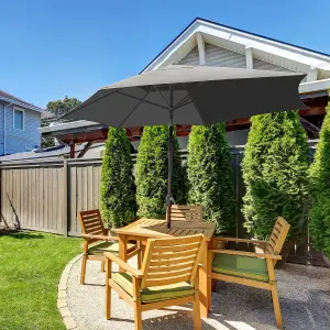 2.7M Garden Parasol Umbrella - Grey