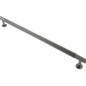 Reeded Lined Bar Door Pull Handle - 350mm x 13mm - 320mm Centres - Anthracite