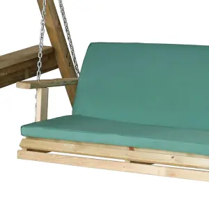 Zest Pad & Back Cushion Miami 2 Seater Swing Seat Bench Outdoor Green