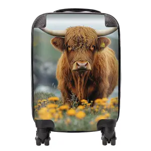 Highland Cow By The Coast Suitcase - Mini Cabin